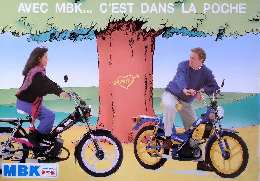 Publicité MBK pour les cyclomoteurs MBK 51 Magnum et Rock